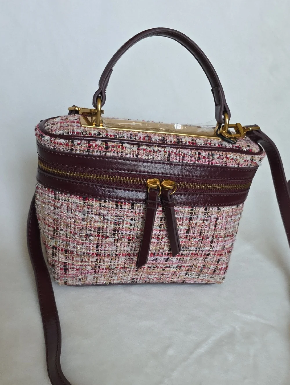 Ted Baker‎ Tweed Satchel Crossbody Bag. NWT.